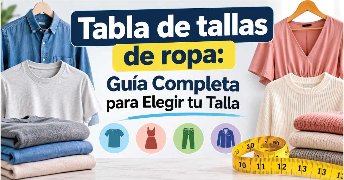 Tabla de tallas de ropa