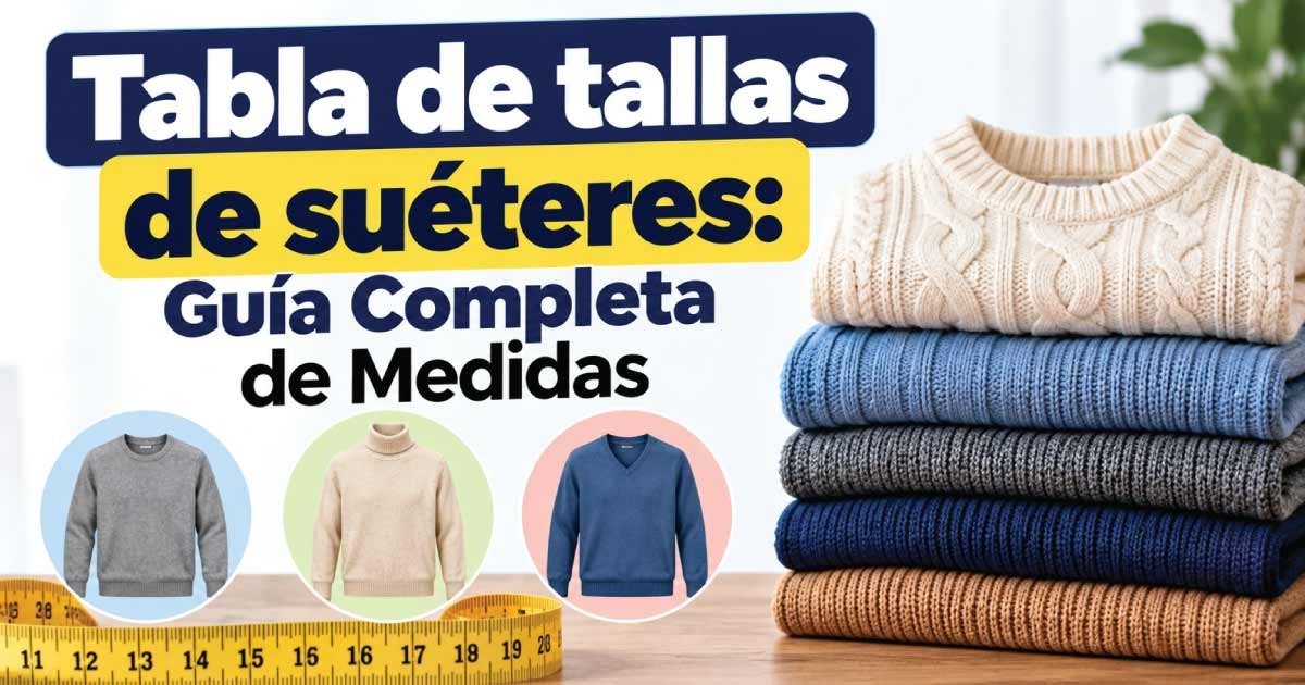 Tabla de tallas de suéteres