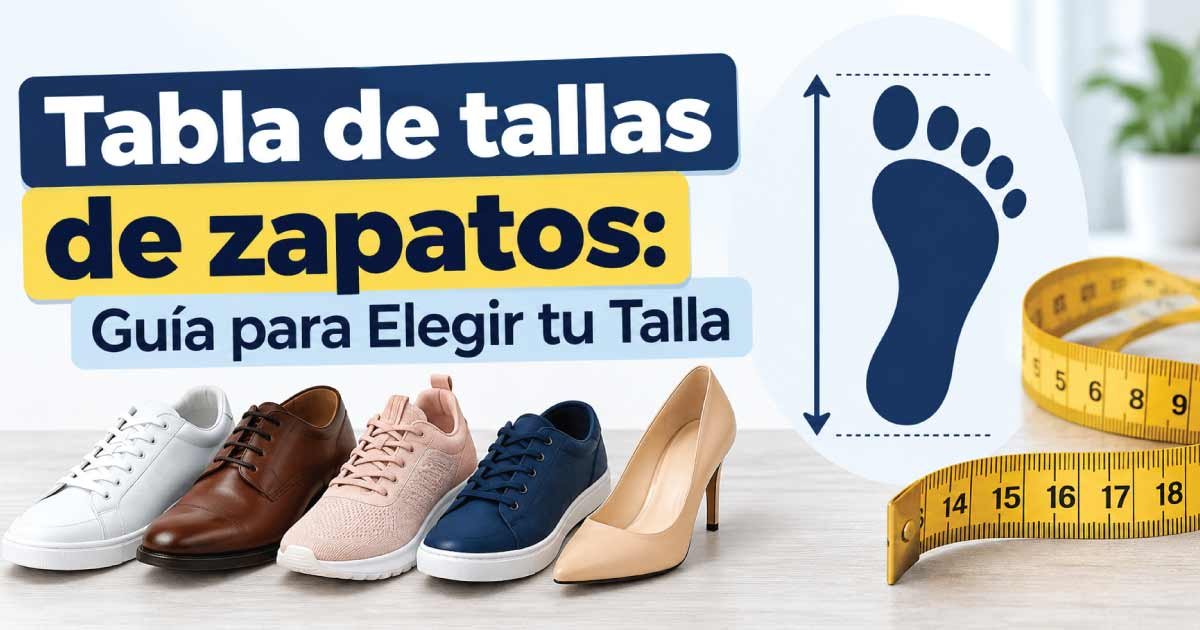 Tabla de tallas de zapatos